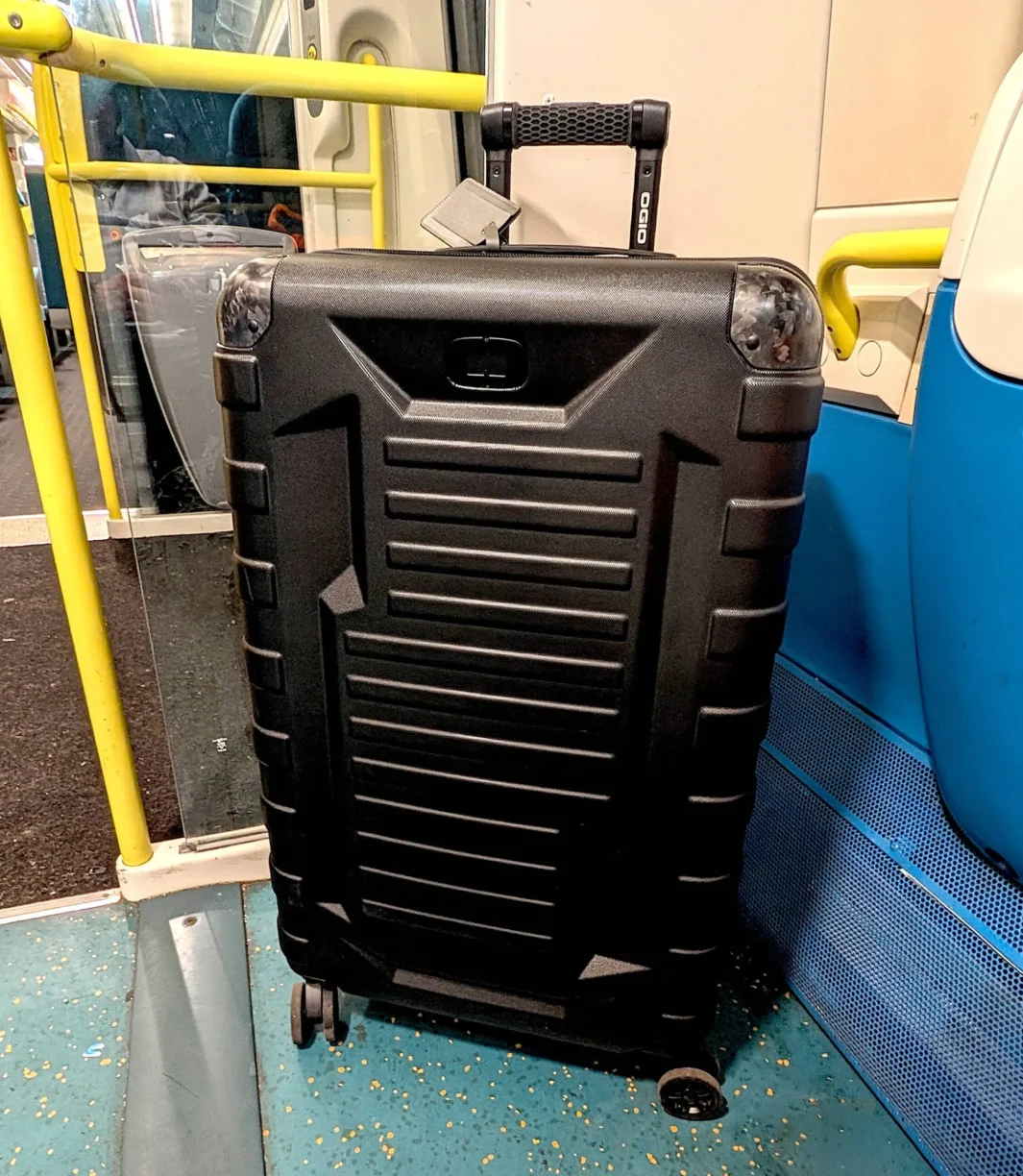 OGIO Suitcase on Train