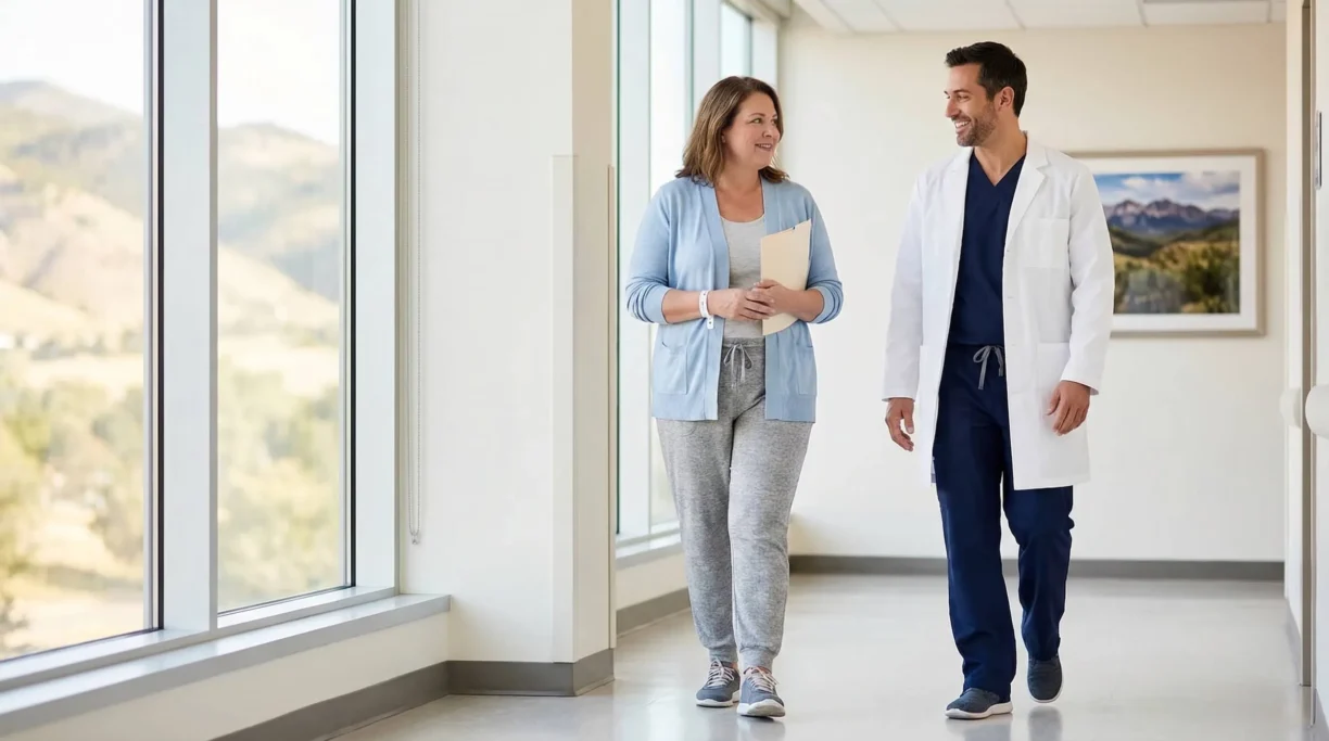 Patient walks with Doctor