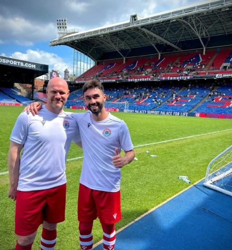 Andy Johnson with Matt Thacker at Selhurst Park