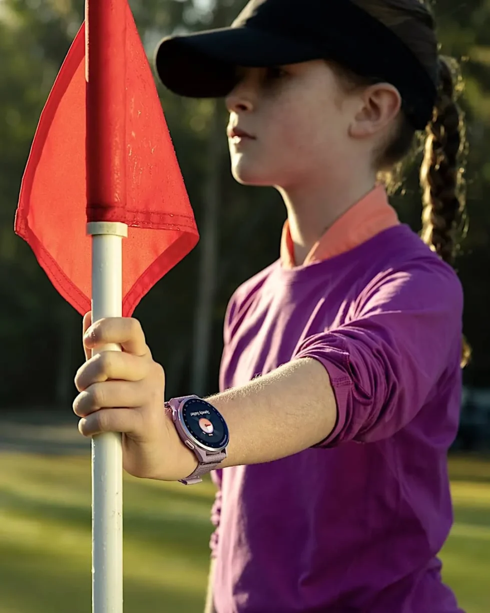 Young Person Wearing Garmin Golf Smartwatch