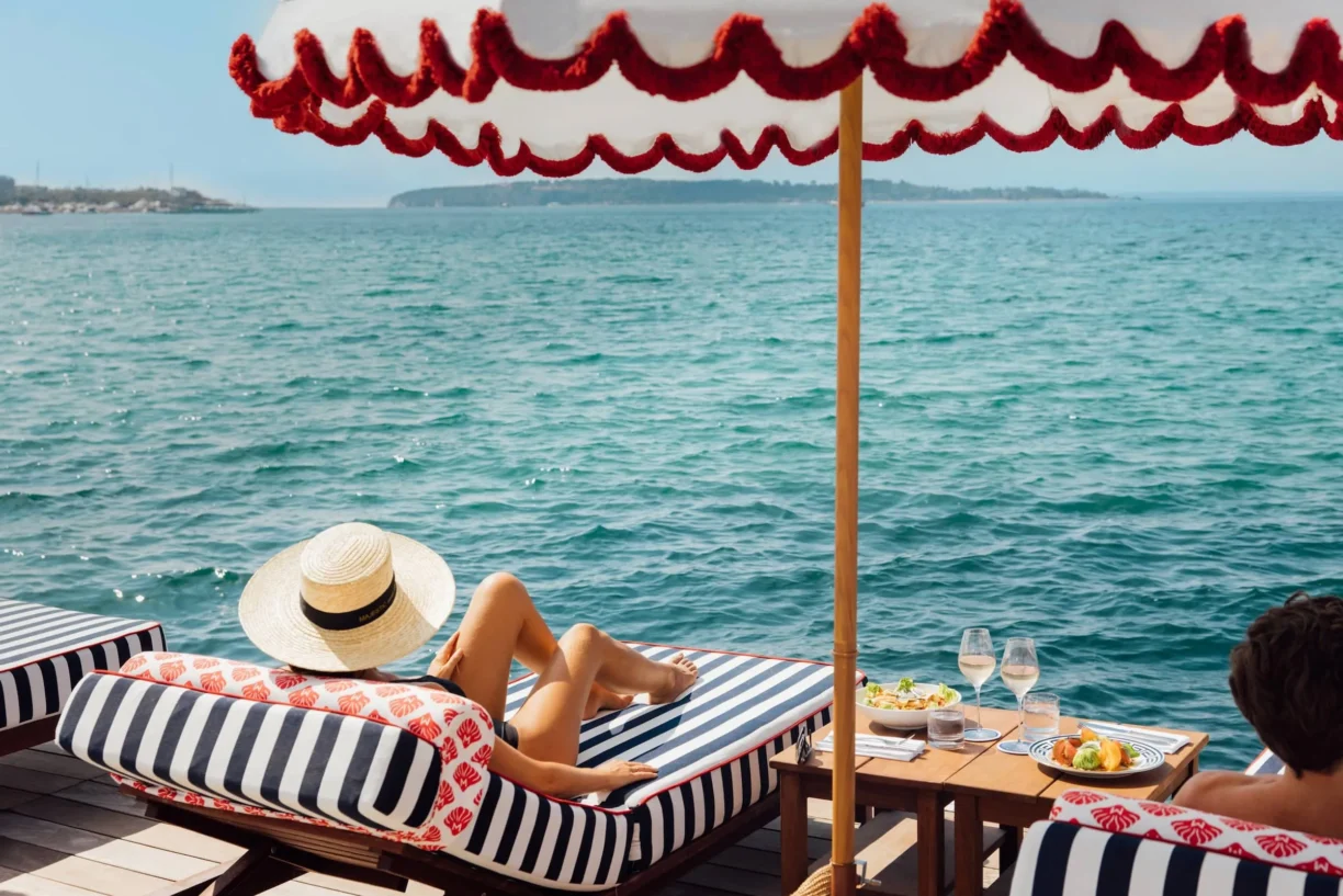 Looking out over the sea in Cannes