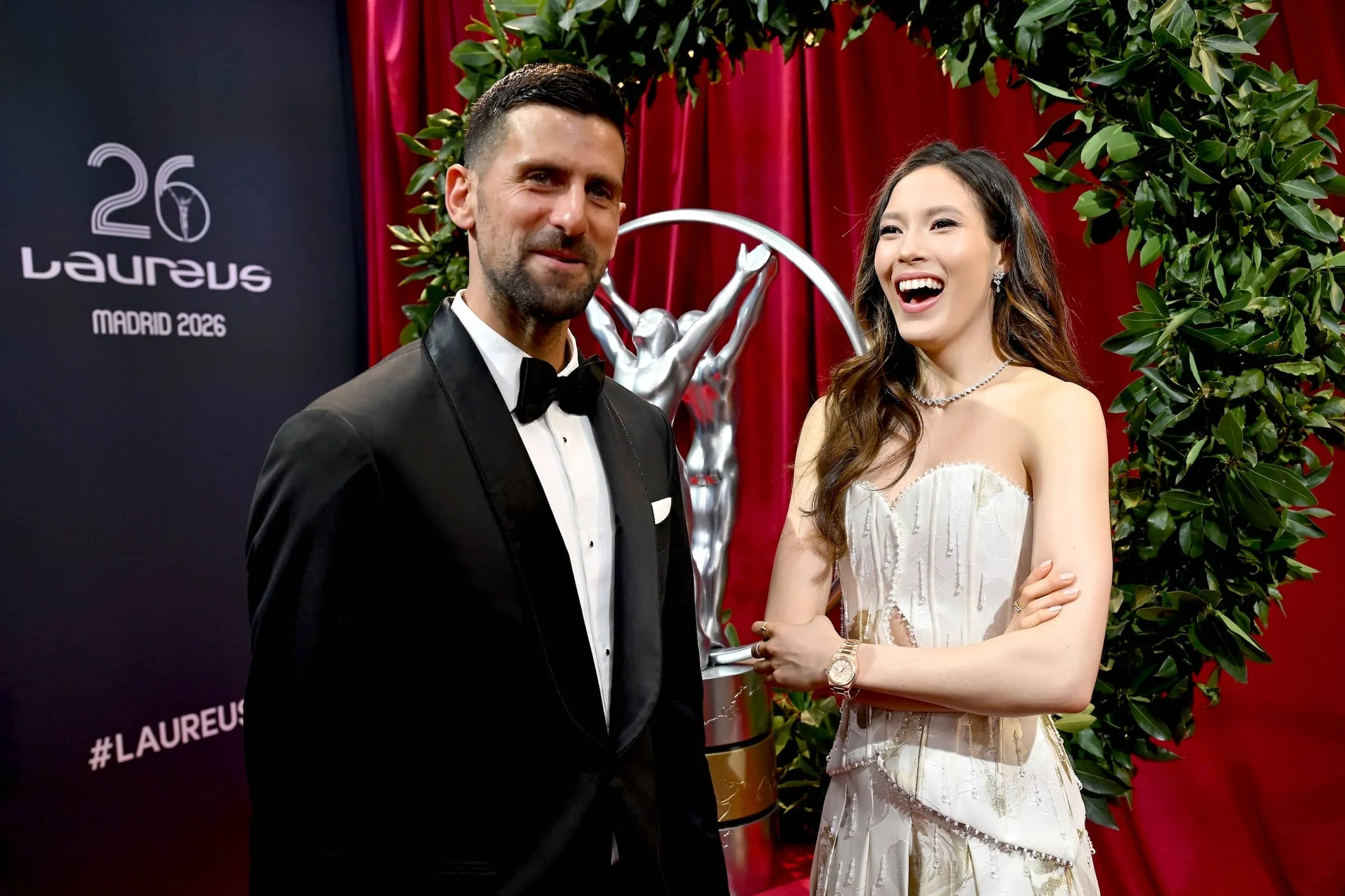 Novak Djokavic on the 2026 Laureus Red Carpet