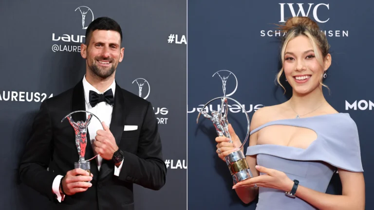 Novak Djokovic and Eileen Gu