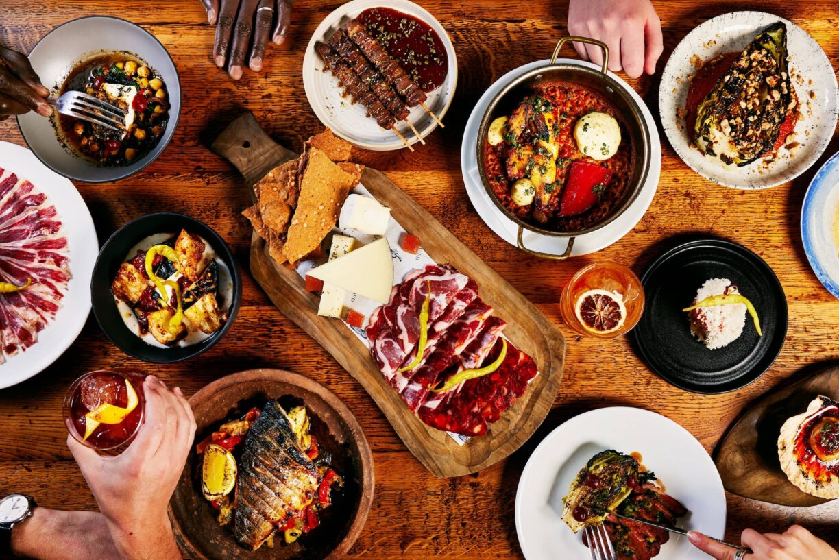 Small Plates on Table