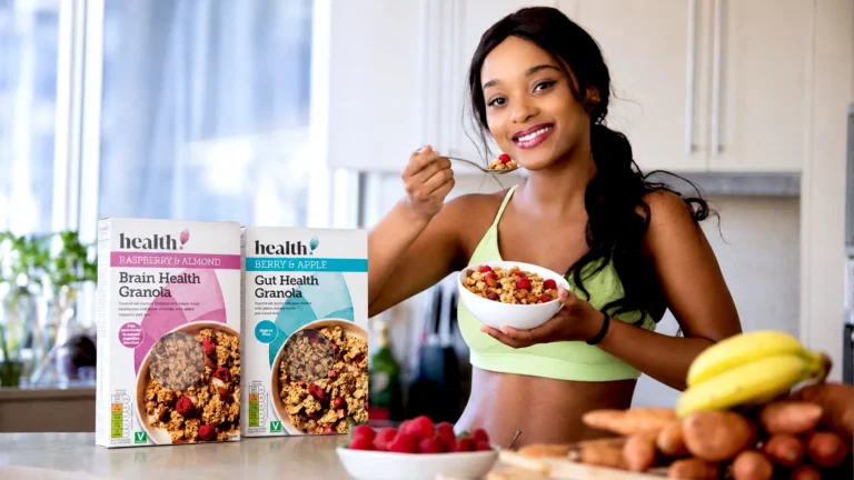 Fit woman eating Aldi Granola