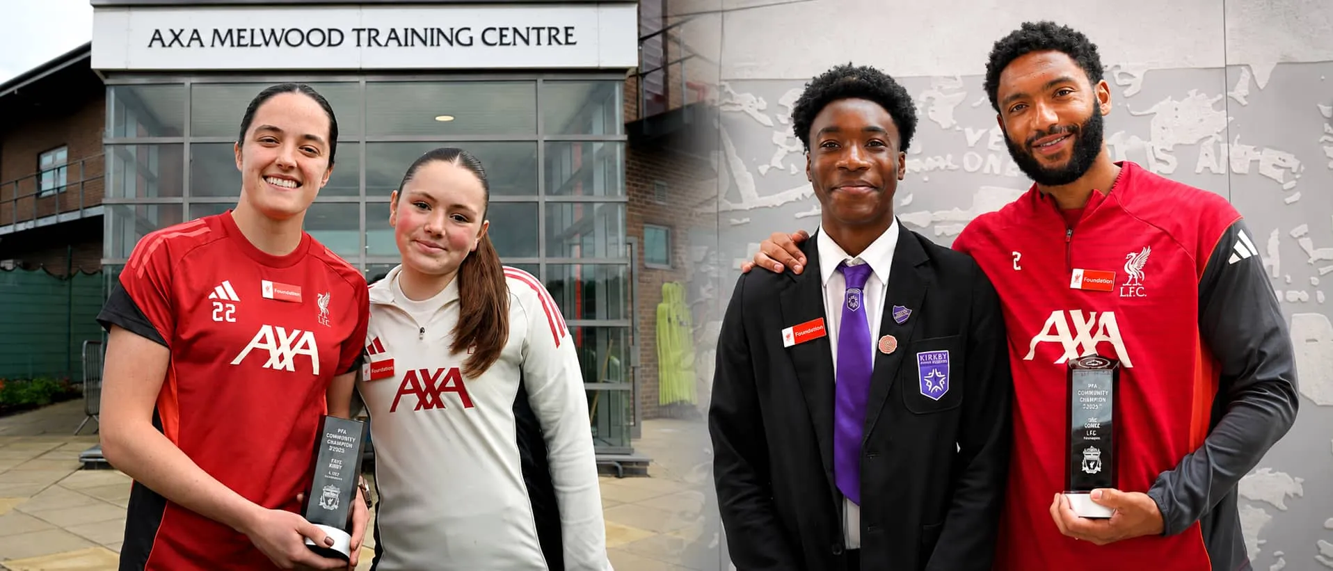 Joe Gomez and Faye Kirby Liverpool FC