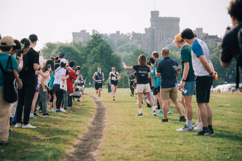 Runners taking part in the UK Ekiden