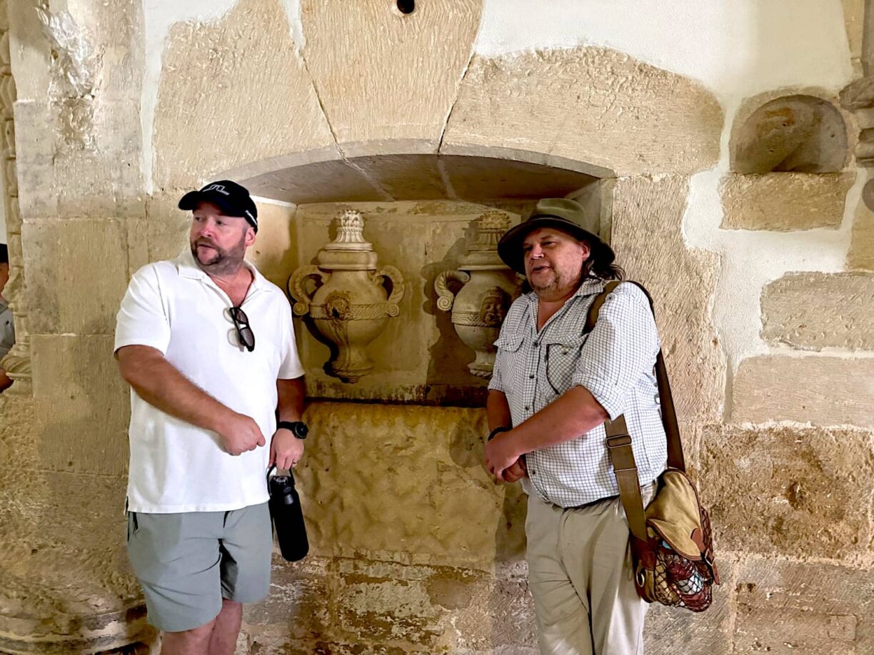 Andy Devaney with Hamilton White in Tomar Portugal