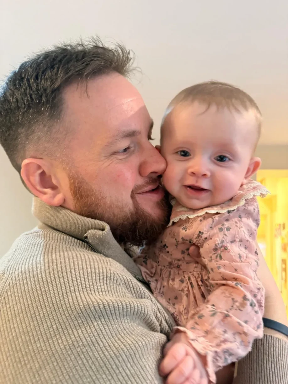 Graham Brooks with baby