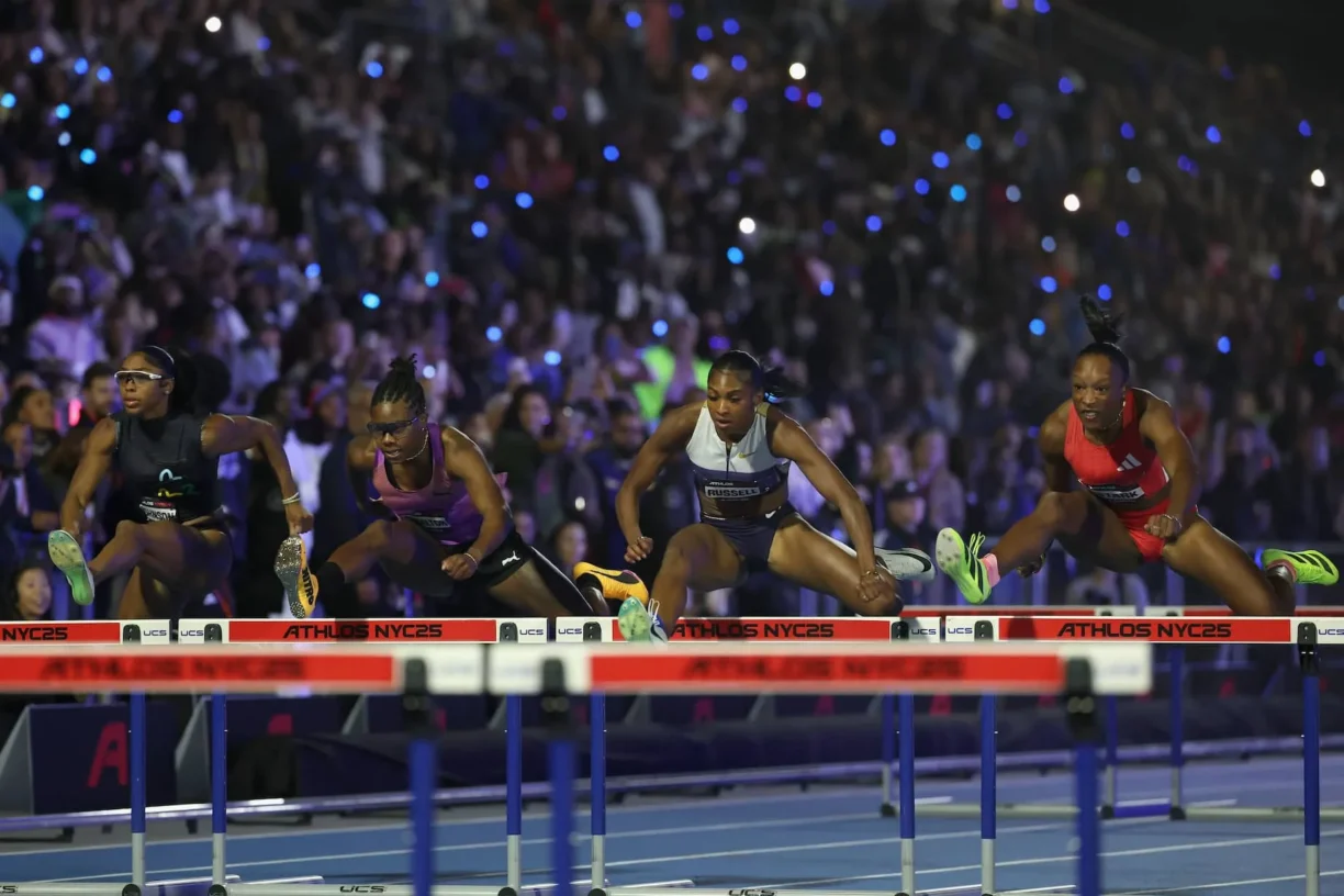 All-women’s professional track and field hurdle