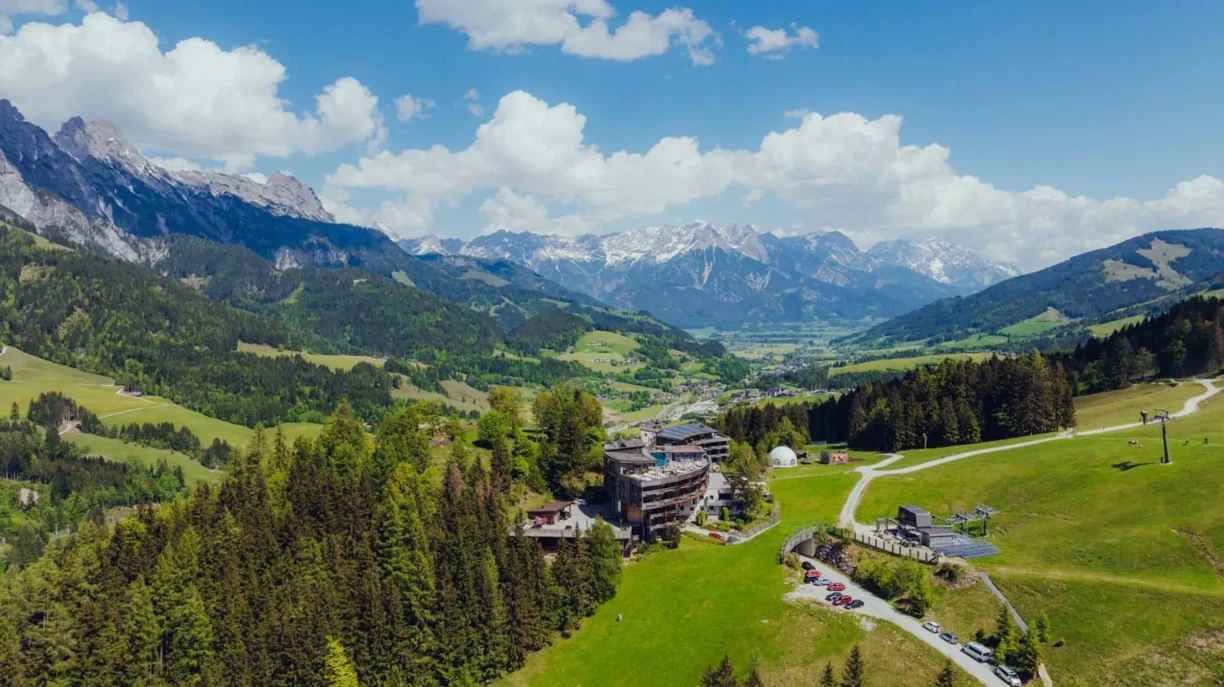 Holzhotel Forsthofalm Aerial View