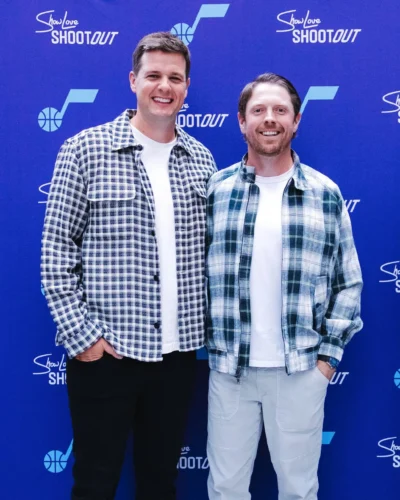 Utah Jazz head coach Will Hardy and lifelong friend Rob Long