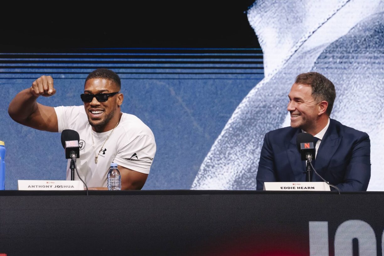 Anthony Joshua with Eddie Hearn