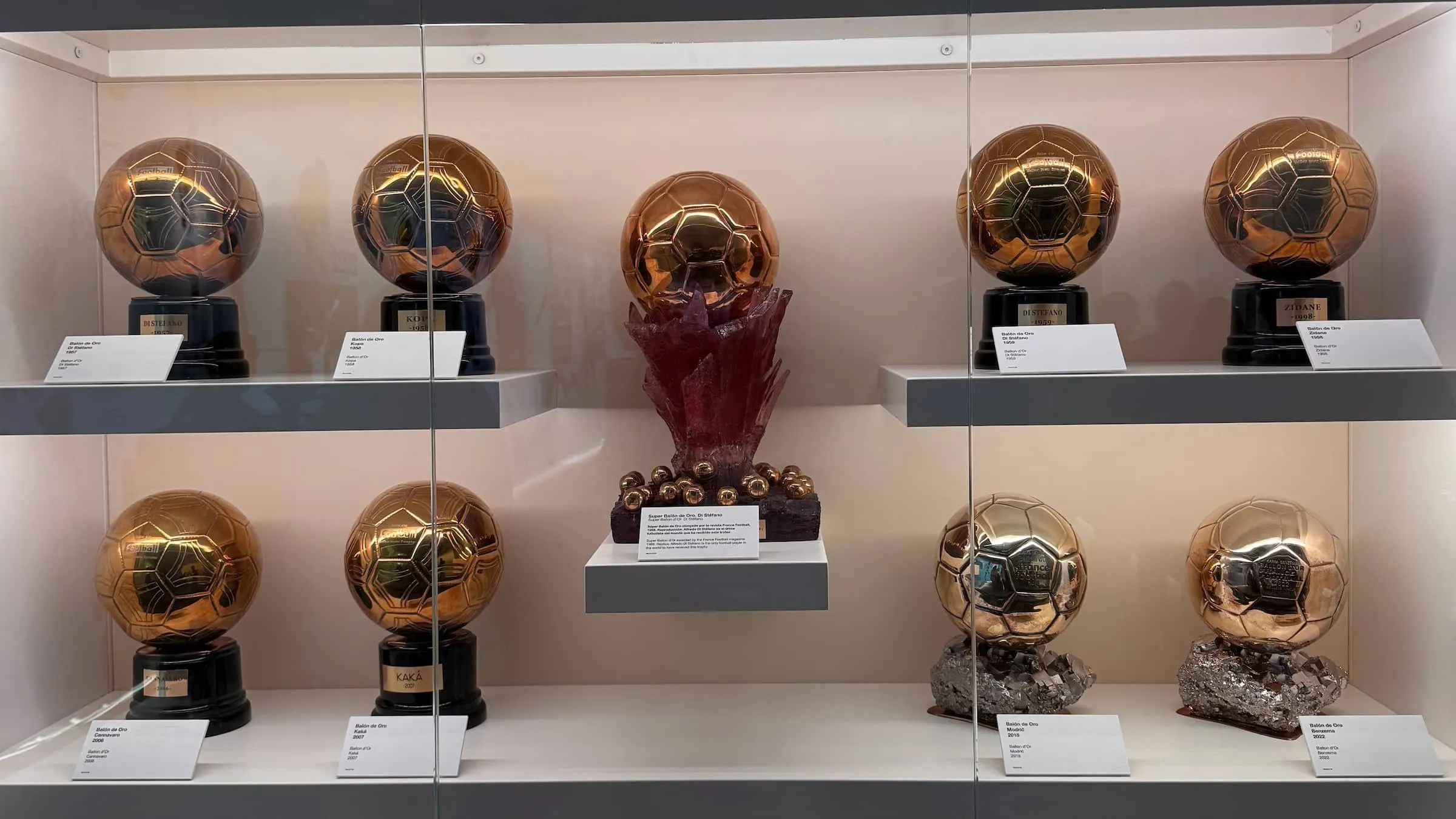 BALLON D’OR Trophies in Cabinet