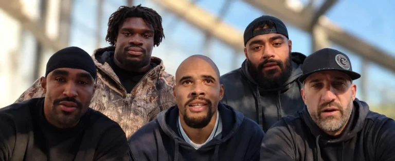 Five-Man Team Portrait of the Philadelphia Eagles